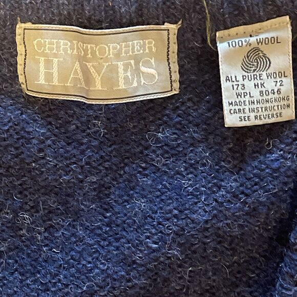 Mens Sweater Vest Large Y2K Preppy Grandpa Party 100% Wool Core Classic - Picture 5 of 5